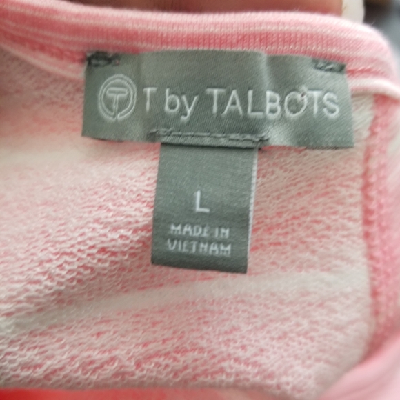 Pink and white stripe dress with zipper pockets Sz L in EUC - Picture 3 of 5